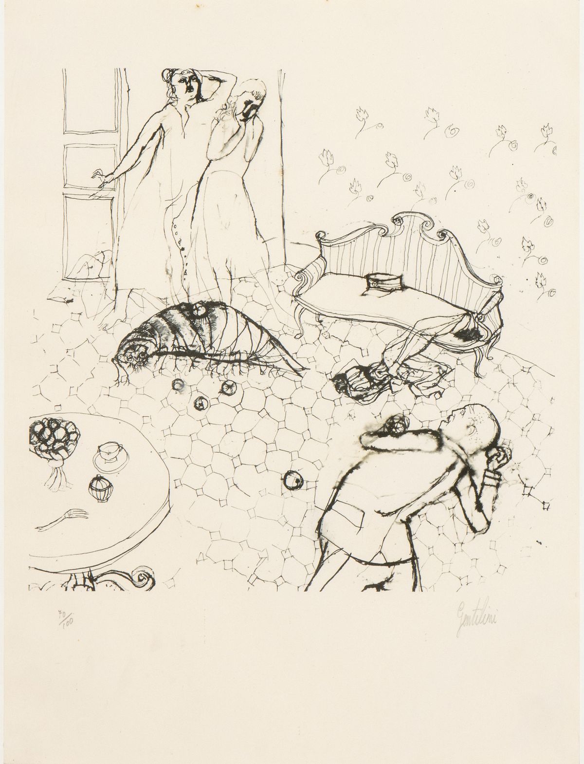 Franco Gentilini - La Metamorfosi - Lotto Composto da 5 Litografie