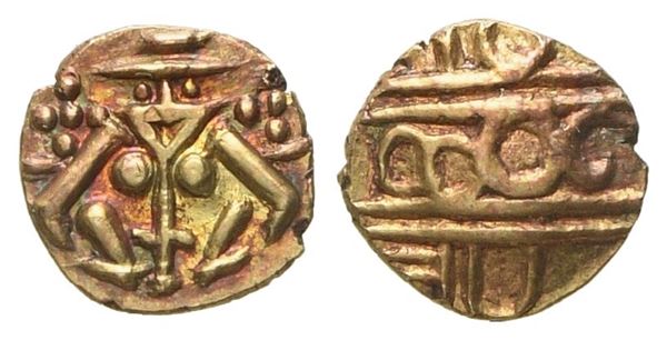 INDIA. Independent States. Mysore. Kanthirava Narasa, 1638-62. Fanam. Au (0,34 g; 6,4 mm) 