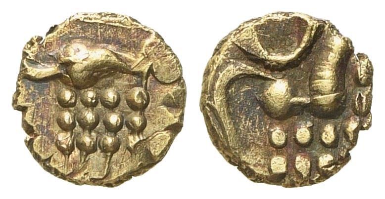 India. Independent States. Veera Raya, Coorg XVII Sec. Au (0,30 G; 6,2 MM)