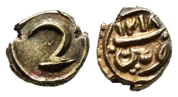 INDIA. Indipendent States. Mysore, Fanam. Tipu Sultan (AH 1197-1202 / AD 1782-1799). Patan (Seringapatan) mint. Au. 0,35gr.