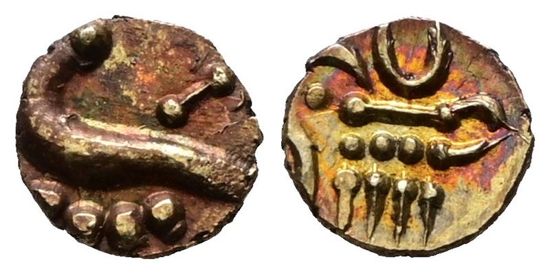 India. Indipendent States. Cochin. Fanam XVII Sec. Au. 0,31gr.