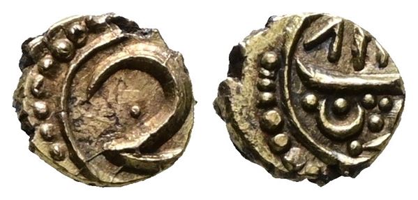 INDIA. Indipendent States. Mysore, Fanam. Tipu Sultan (AH 1197-1202 / AD 1782-1799). Patan (Seringapatan) mint. Au. 0,36gr.