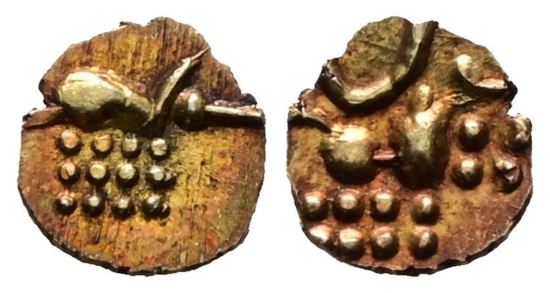 India. Indipendent States. Cochin. Fanam XVII Sec. Au. 0,17gr.