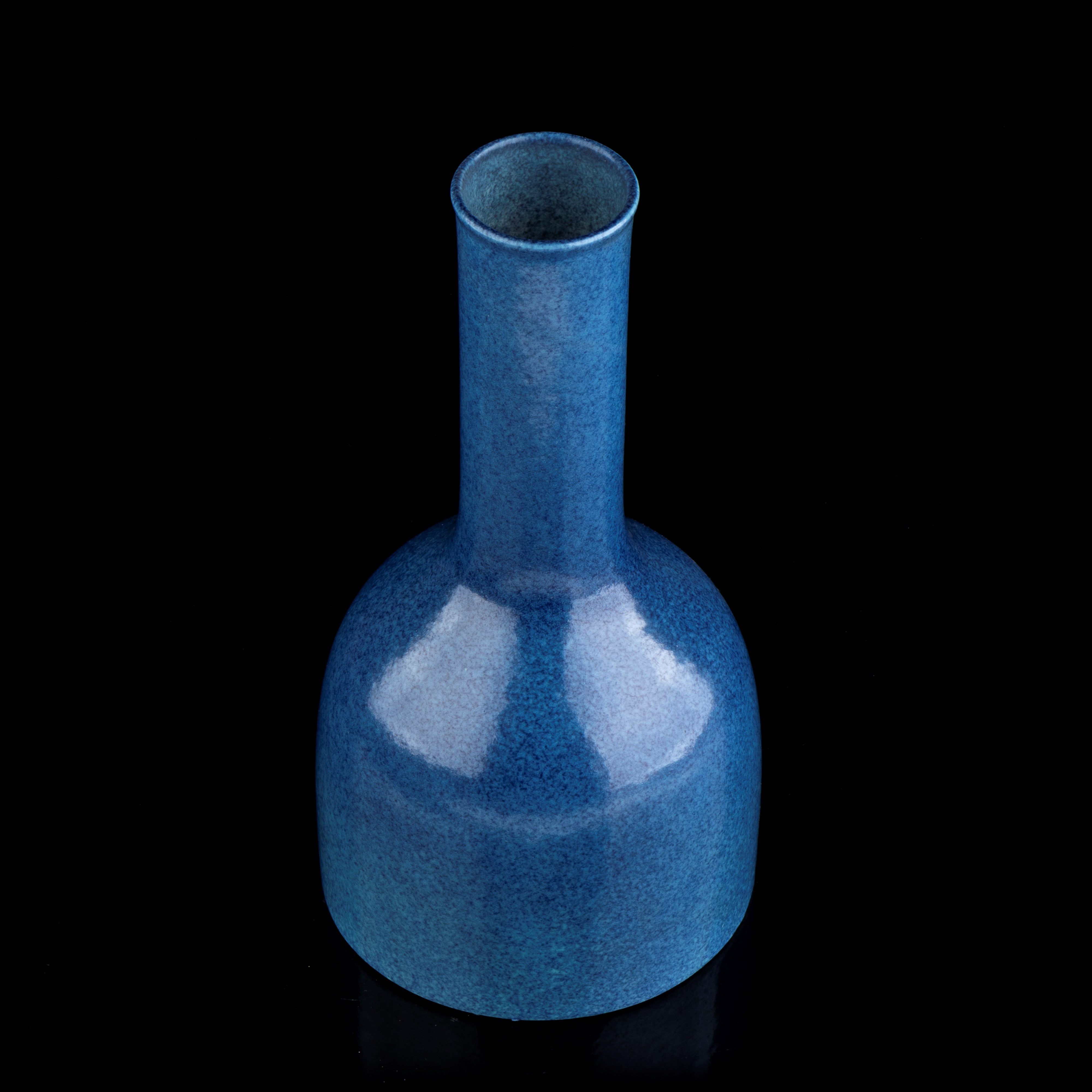 Vaso a Bottiglia in Porcellana con Invetriatura 'robin's Egg'