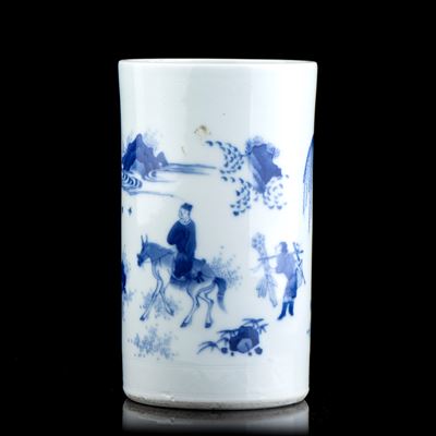 Portapennelli Bitong in Porcellana 'bianco e Blu'