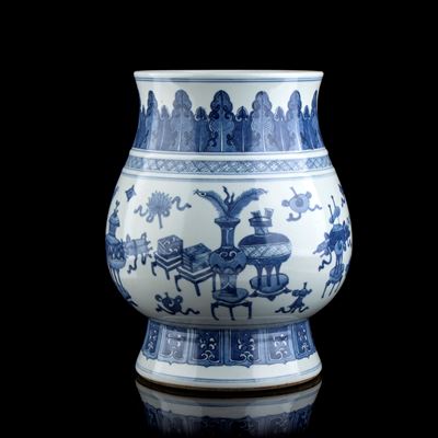 Vaso in Porcellana 'bianco e Blu'