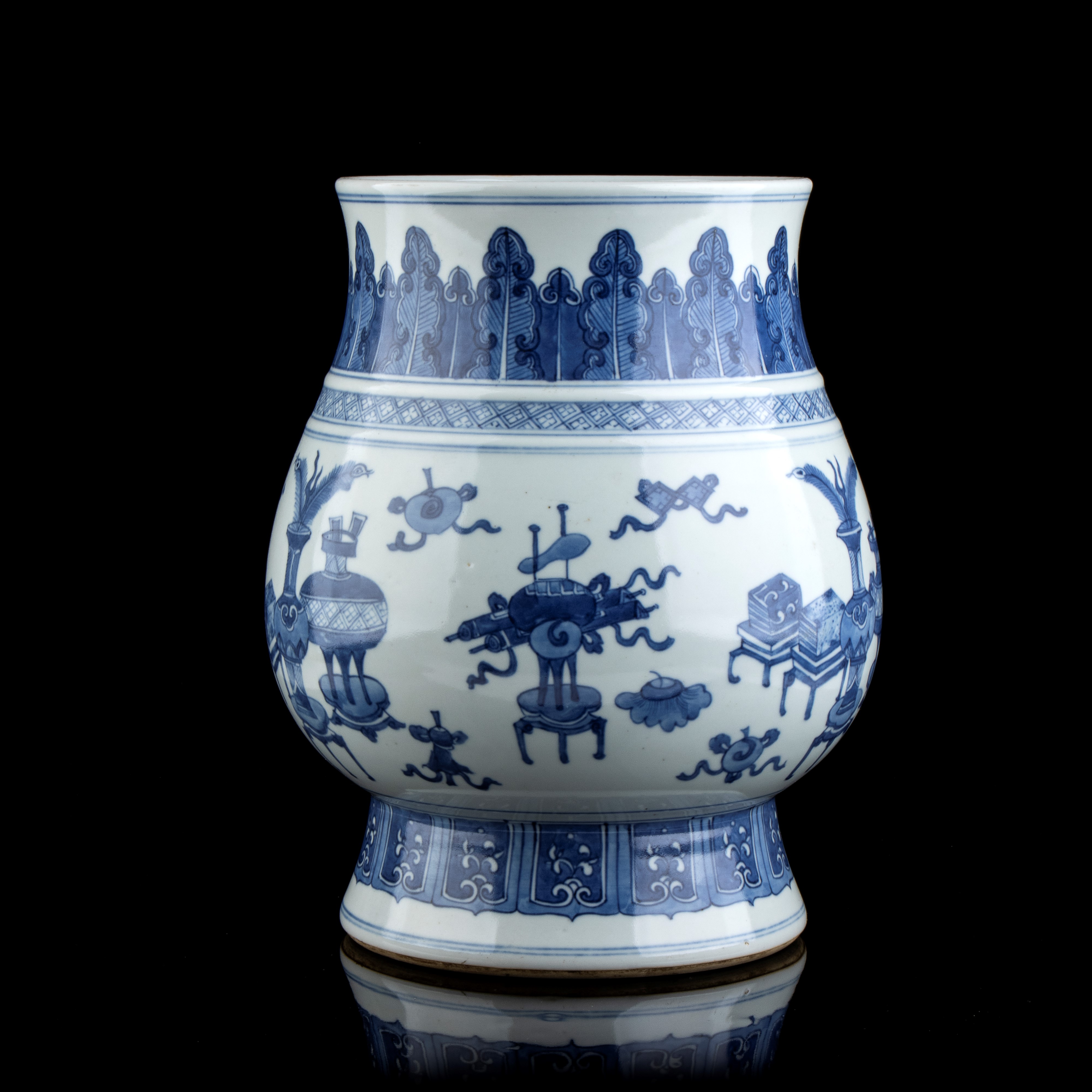 Vaso in Porcellana 'bianco e Blu'