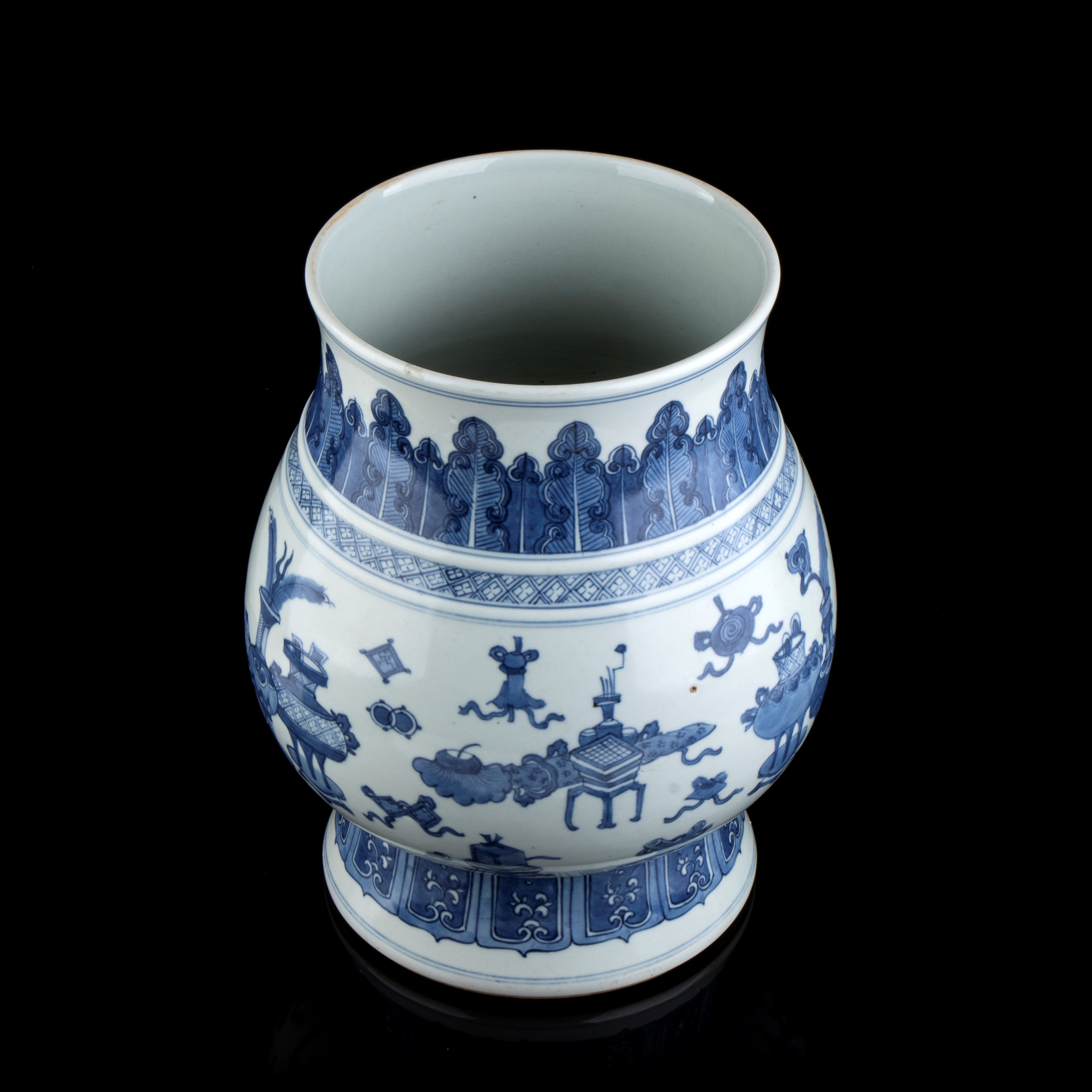 Vaso in Porcellana 'bianco e Blu'