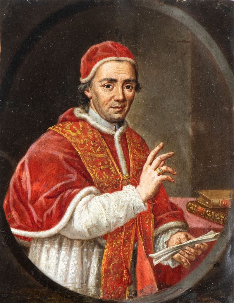 Artista Attivo a Roma, Seconda Metà XVIII Secolo - Ritratto di Papa Clemente XIV Ganganelli