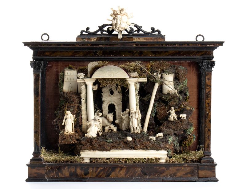 Andrea Tipa - Presepe Italiano in Avorio, Osso e Tartaruga