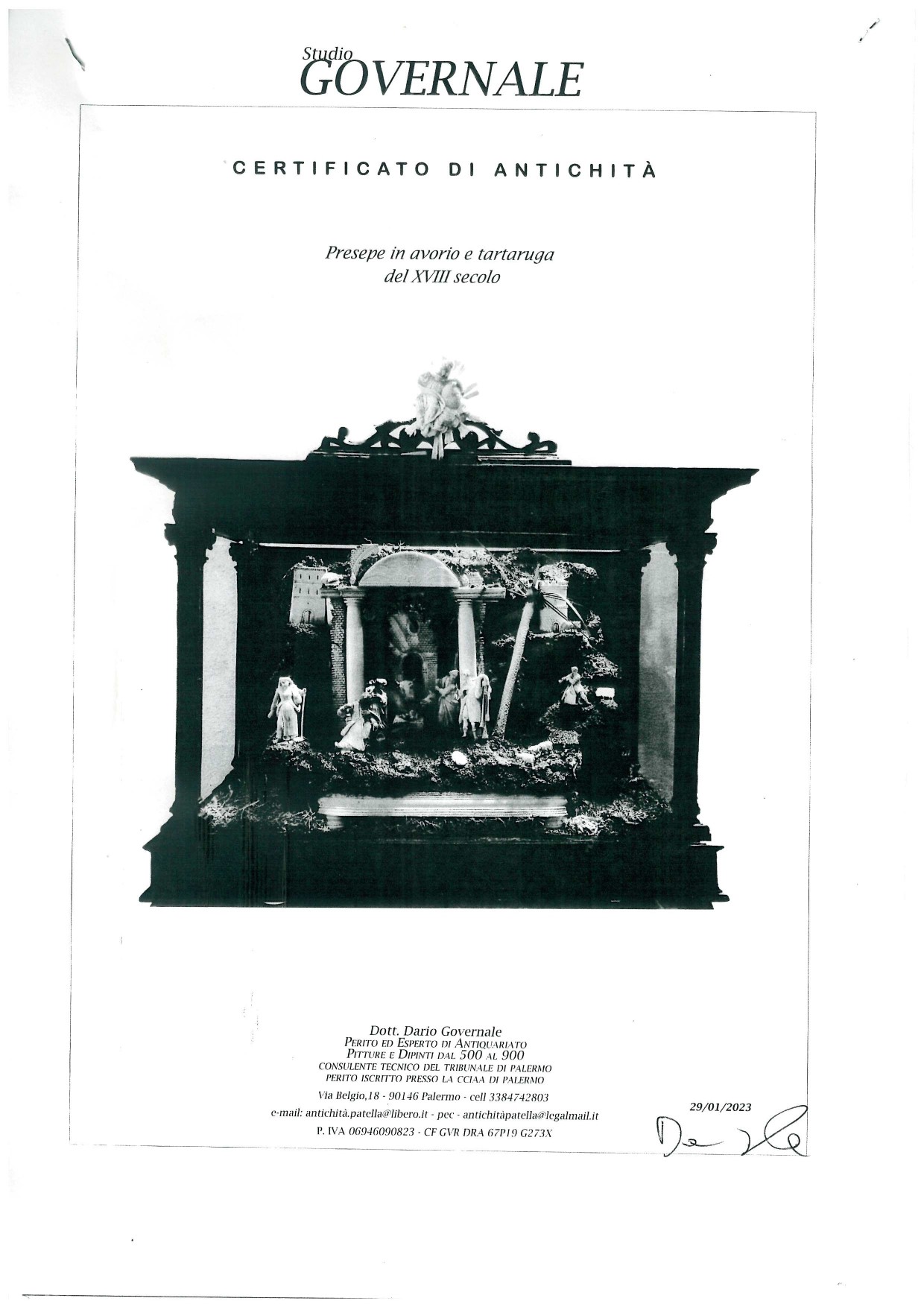 Andrea Tipa - Presepe Italiano in Avorio, Osso e Tartaruga