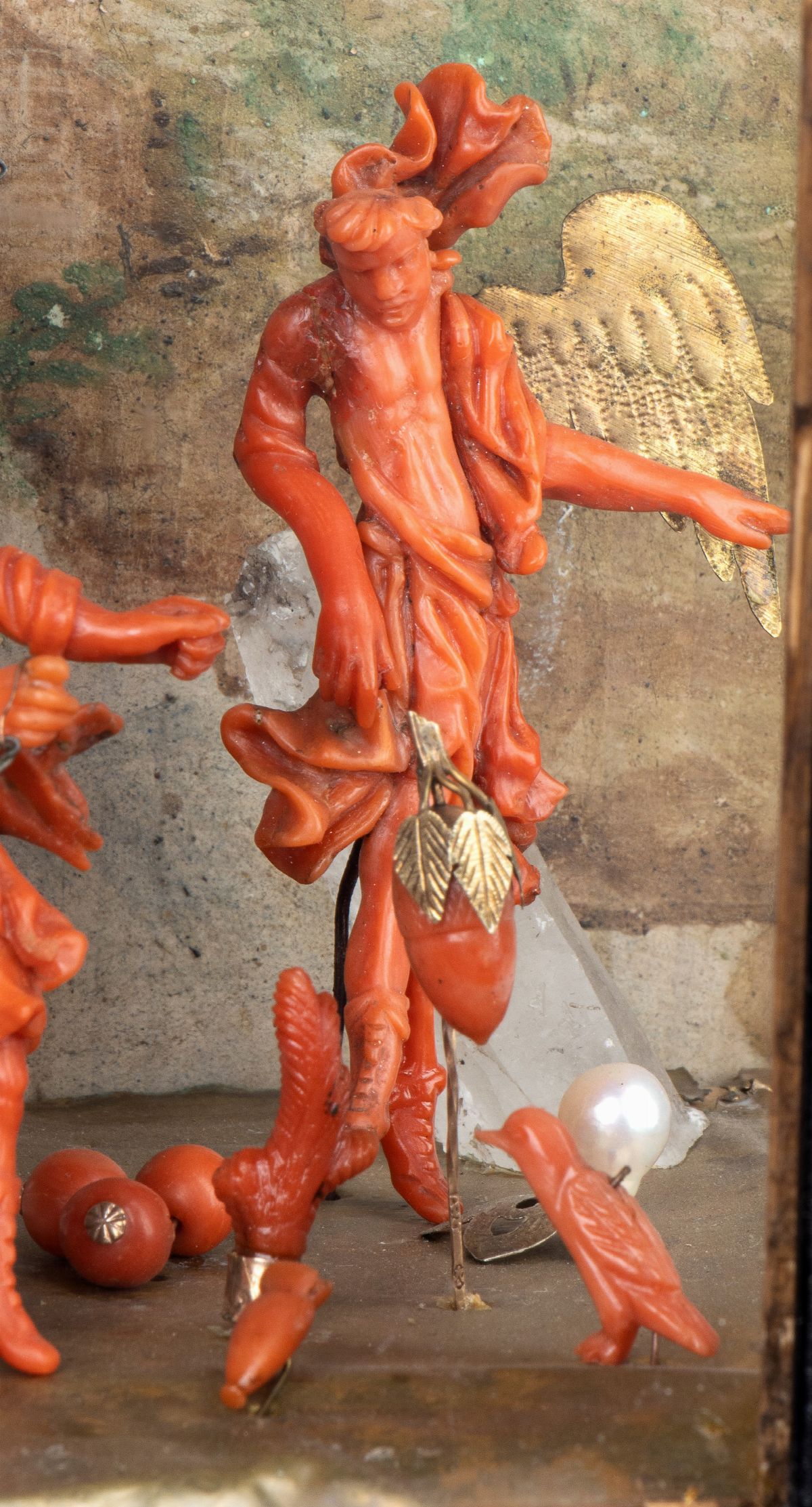 Presepe Italiano in Corallo, Argento e Tartaruga