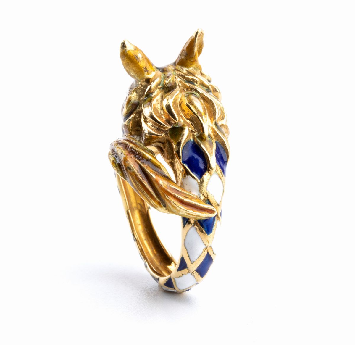 Anello "volpe" in Oro e Smalti