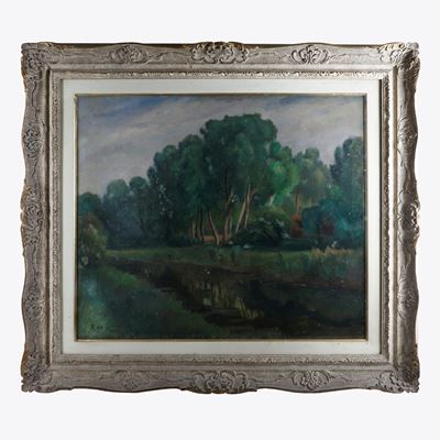 Scorcio di Paesaggio con Alberi e Fiume