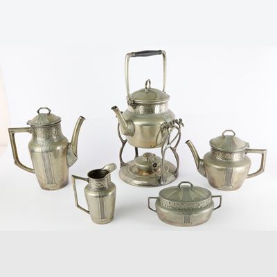 Servizio in Alpacca da The e Caffè con Samovar