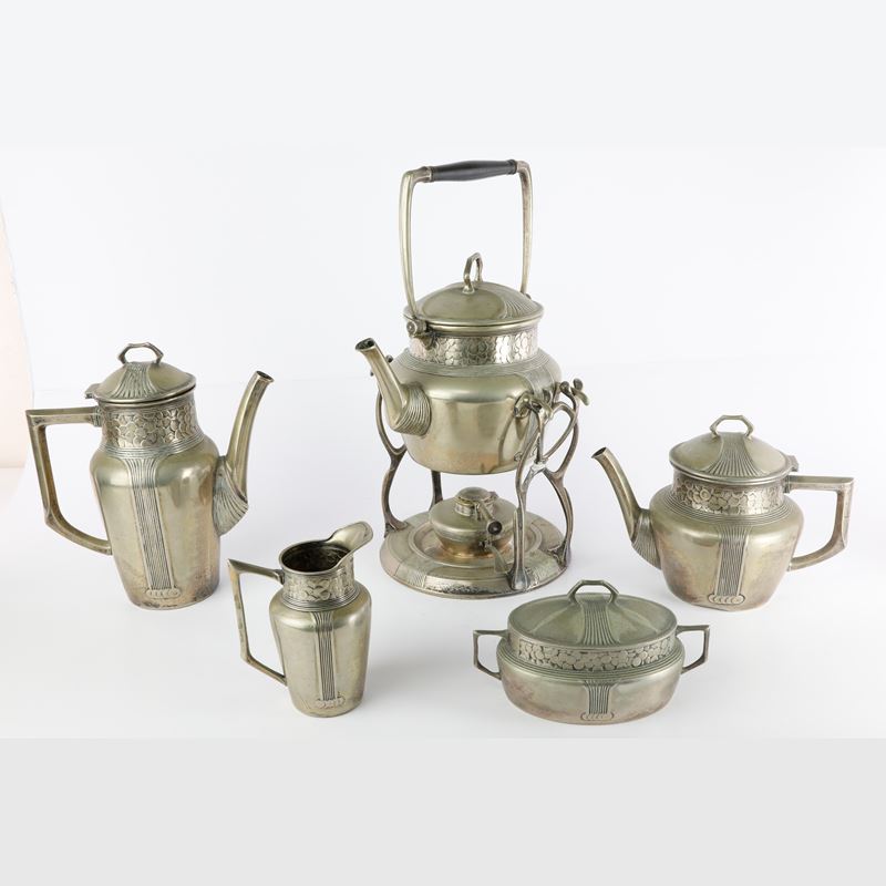 Servizio in Alpacca da The e Caffè con Samovar