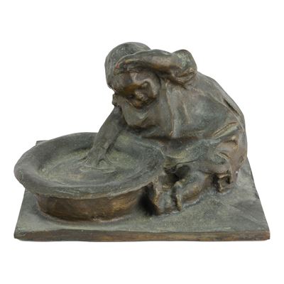 Bimba con Piatto, Scultura in Volume