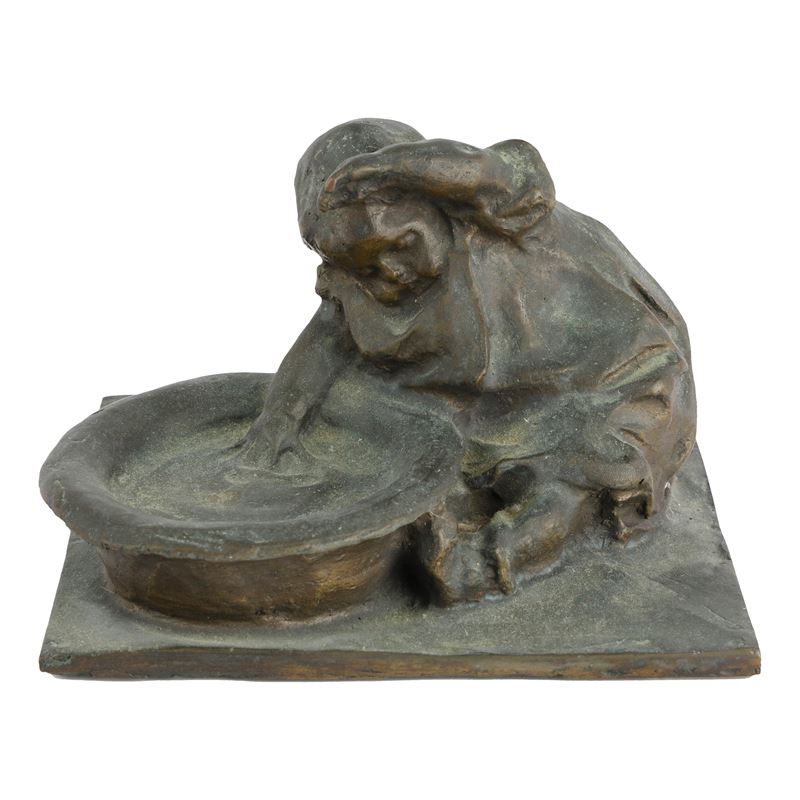 Michele Vedani - Bimba con Piatto, Scultura in Volume