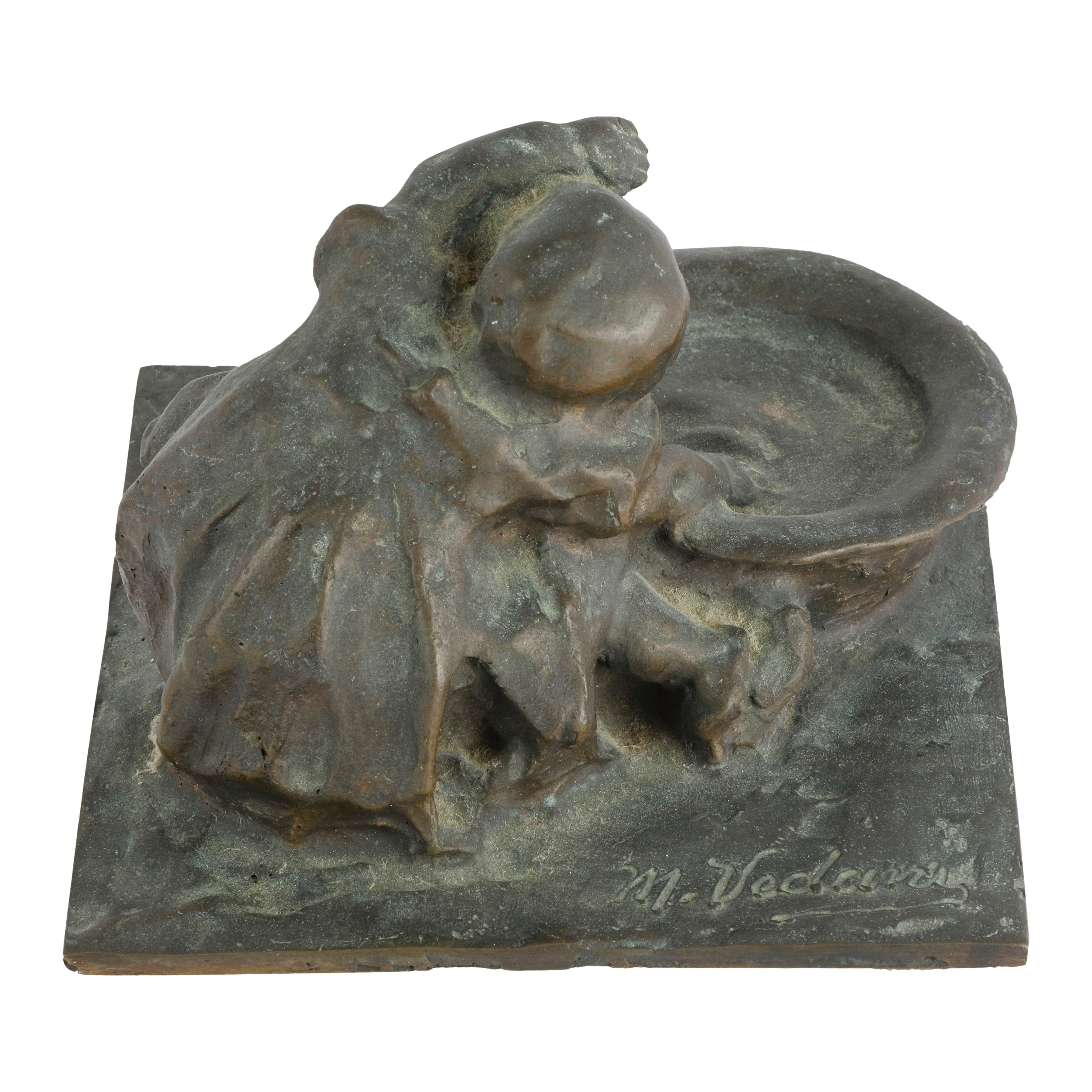 Michele Vedani - Bimba con Piatto, Scultura in Volume