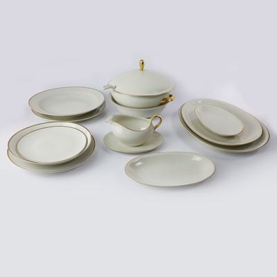 Servito da Tavola in Ceramica Bianca