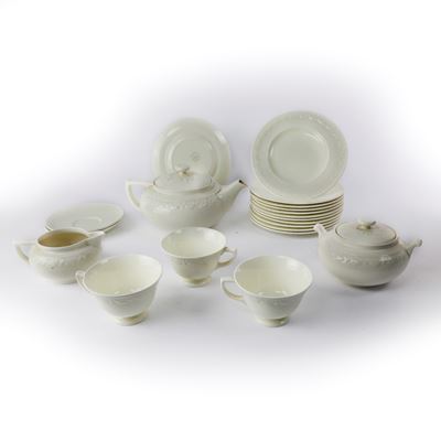 Servizio The e Caffè Modello Etruria in Ceramica Bianca