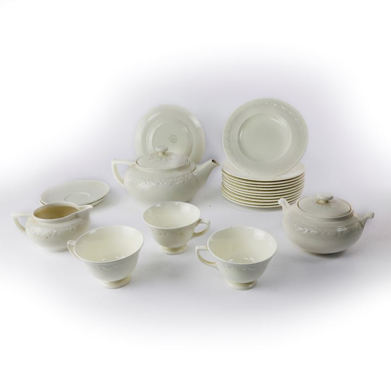 Servizio The e Caffè Modello Etruria in Ceramica Bianca