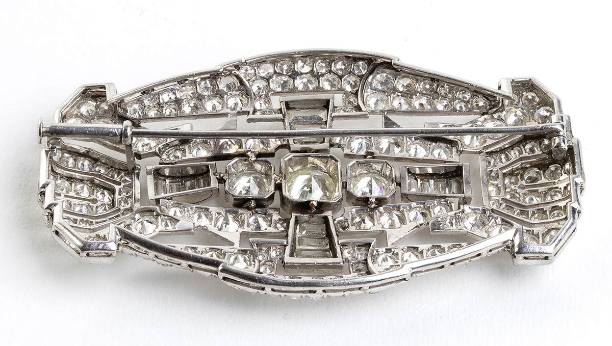 Spilla in Platino e Diamanti - Anni '30