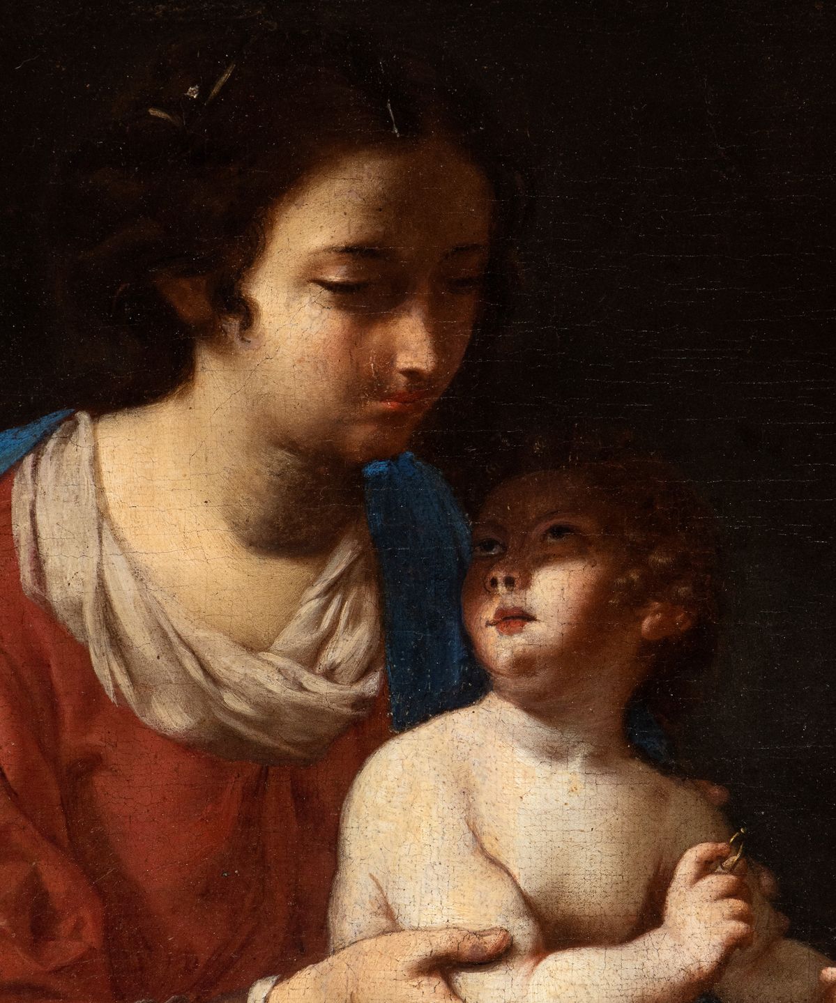 Artista Attivo a Napoli, XVII Secolo - Matrimonio Mistico di Santa Caterina