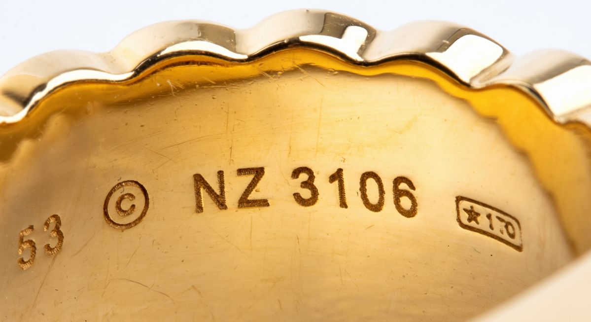 CARTIER: anello in oro con quarzo citrino