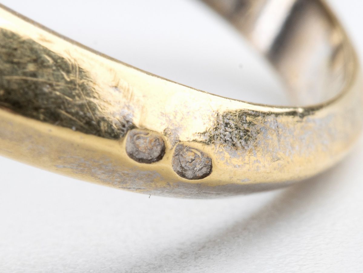 Anello in Oro e Argento con Diamanti - Francia, Fine XIX Secolo