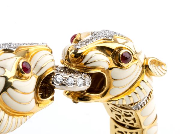 Tiger Head Close-up King Animal Bracelet Rope Wristband Bear Heart Love Set  : Amazon.in: Jewellery