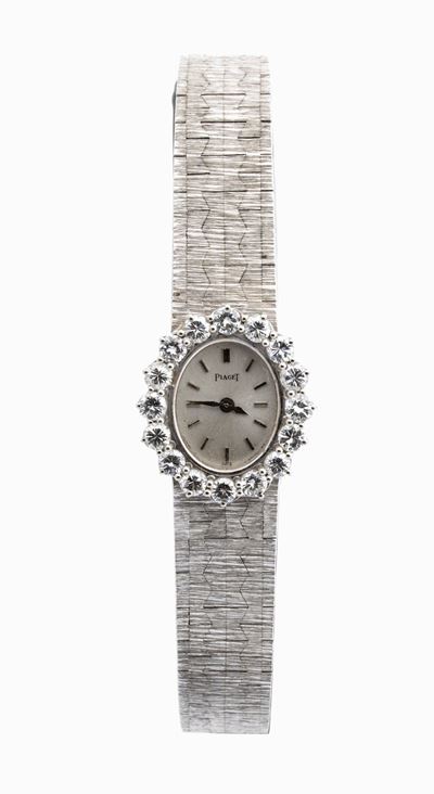 Piaget: Orologio da Polso Lady On Oro Bianco 18k e Brillanti Ref. 3877, Anni '60