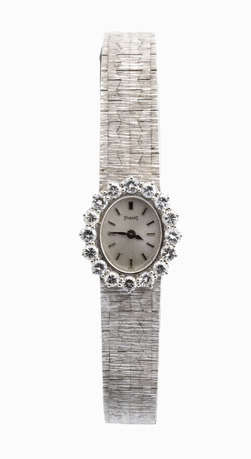 Piaget: Orologio da Polso Lady On Oro Bianco 18k e Brillanti Ref. 3877, Anni '60