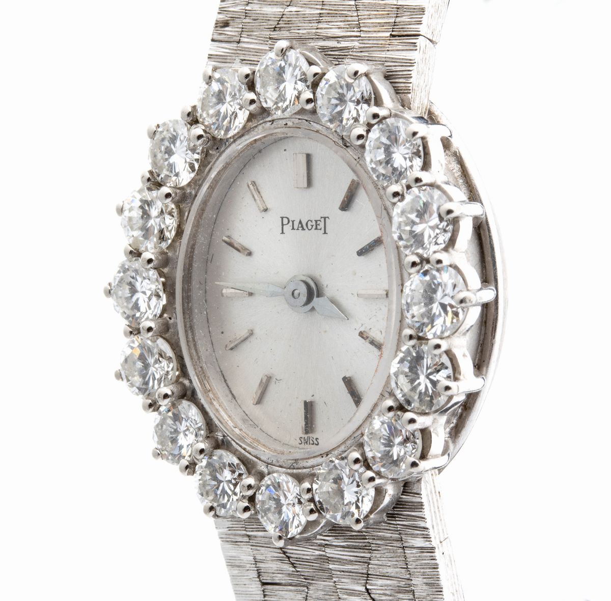 Piaget: Orologio da Polso Lady On Oro Bianco 18k e Brillanti Ref. 3877, Anni '60