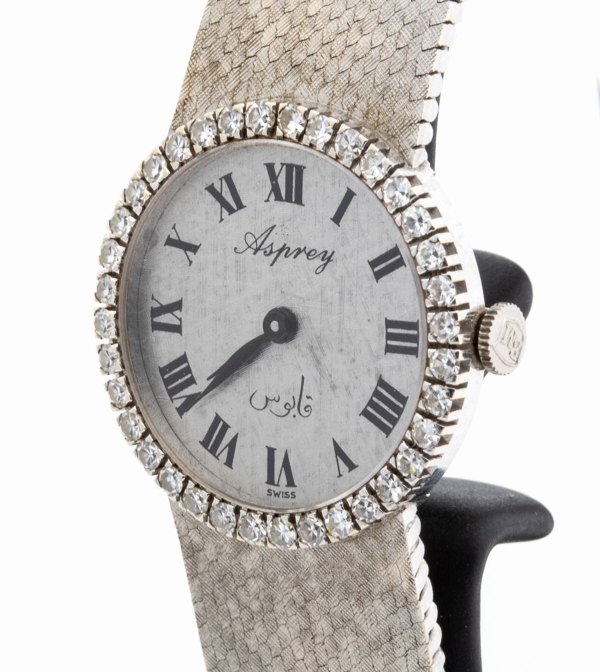 Baume & Mercier per Asprey: Orologio da Polso Lady in Oro Bianco 18k e Brillanti, Anni '70