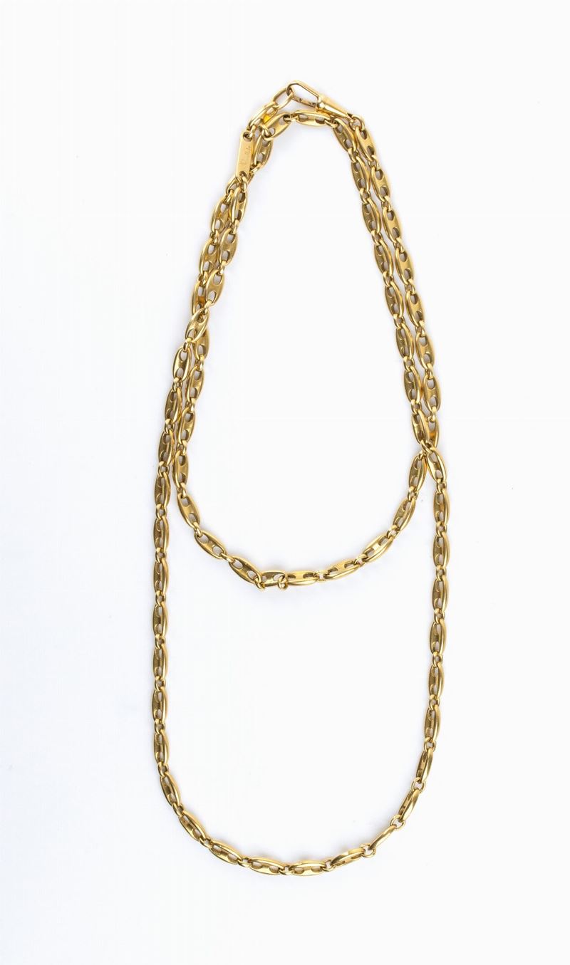 POMELLATO: lungo girocollo a maglia marinara in oro