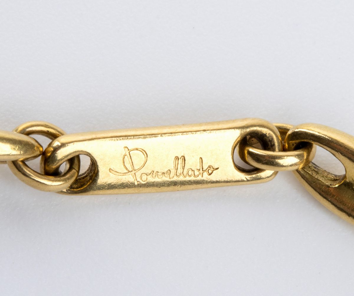 POMELLATO: lungo girocollo a maglia marinara in oro