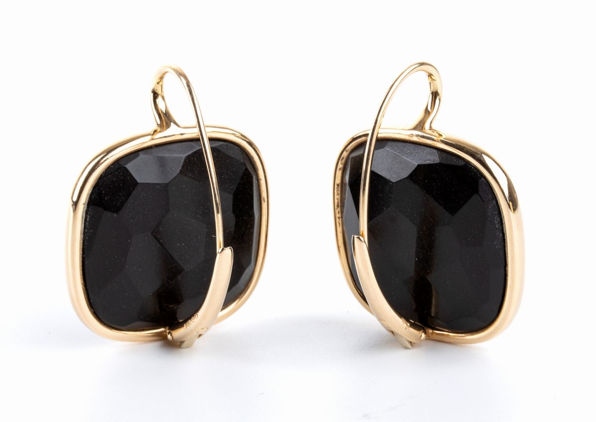 POMELLATO, collezione Victoria: orecchini in oro e giaietto