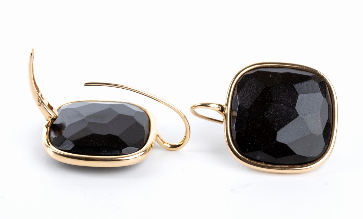 POMELLATO, collezione Victoria: orecchini in oro e giaietto