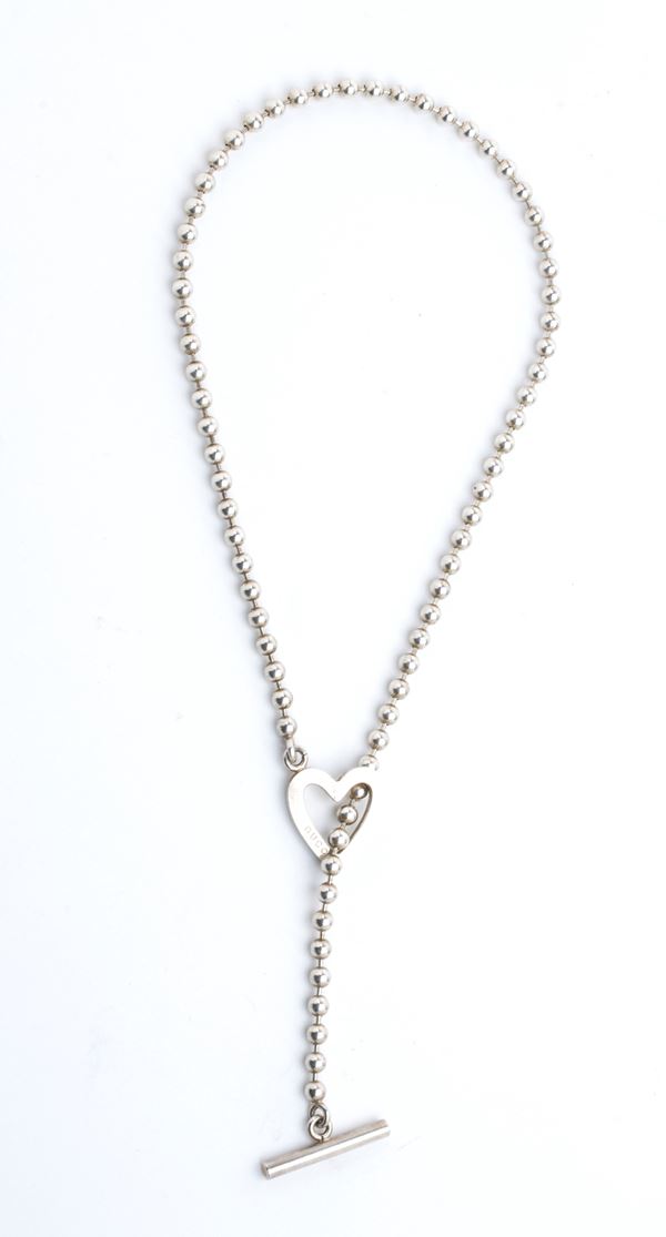 GUCCI: collana "Toggle Heart"  in argento 