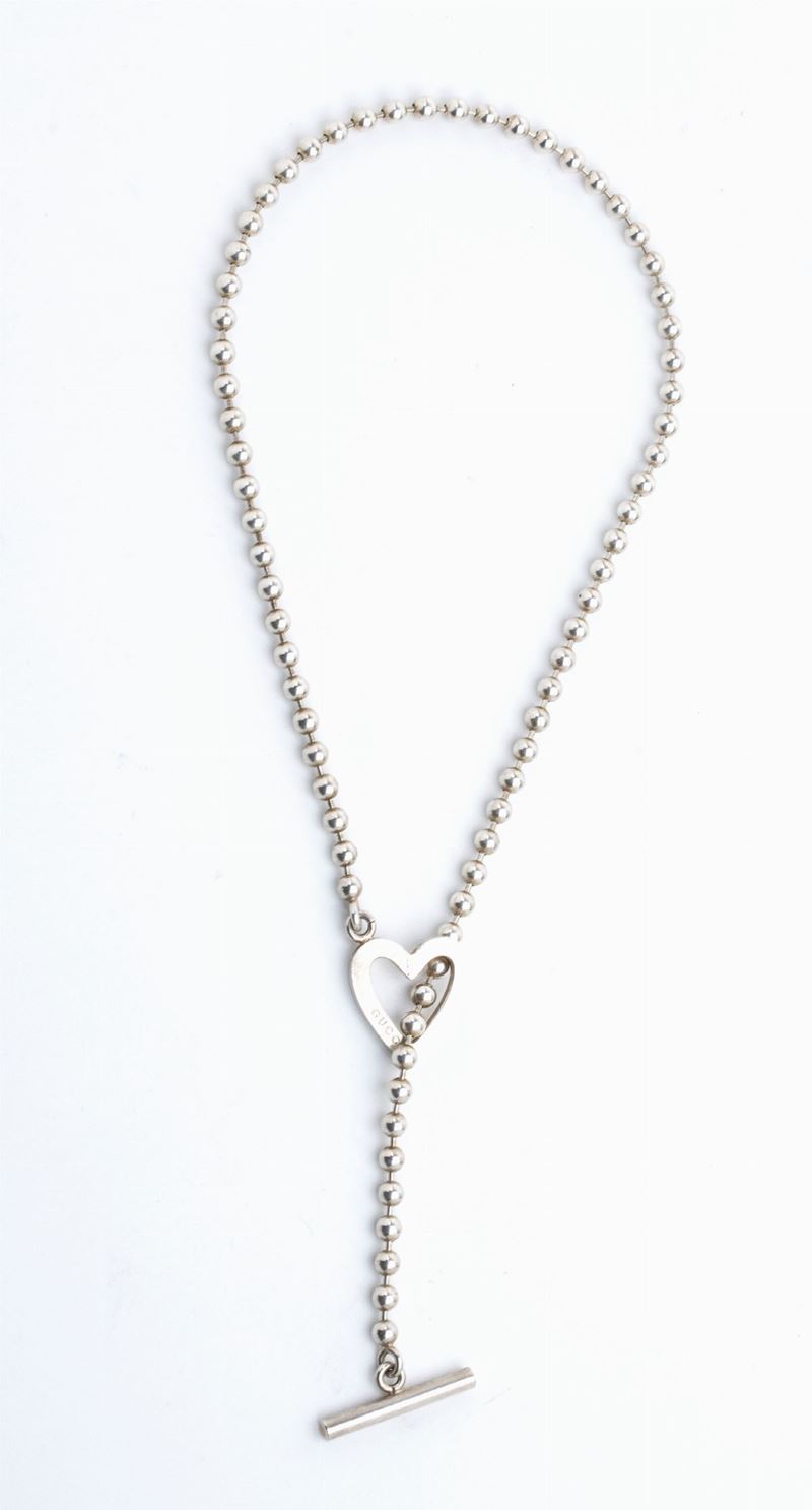 GUCCI: collana "Toggle Heart" in argento