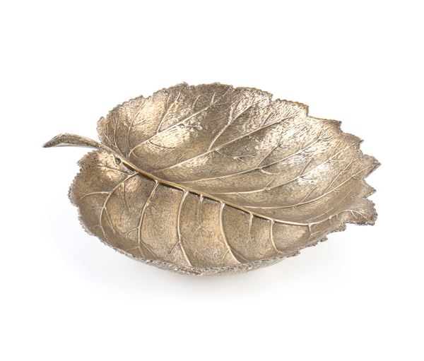 GIANMARIA BUCCELLATI: Sterling silver leaf bowl 