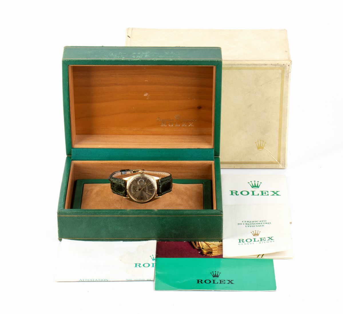 Rolex Day-date: Raro Orologio da Polso Full Set in Oro 18k Ref. 1803, 1969