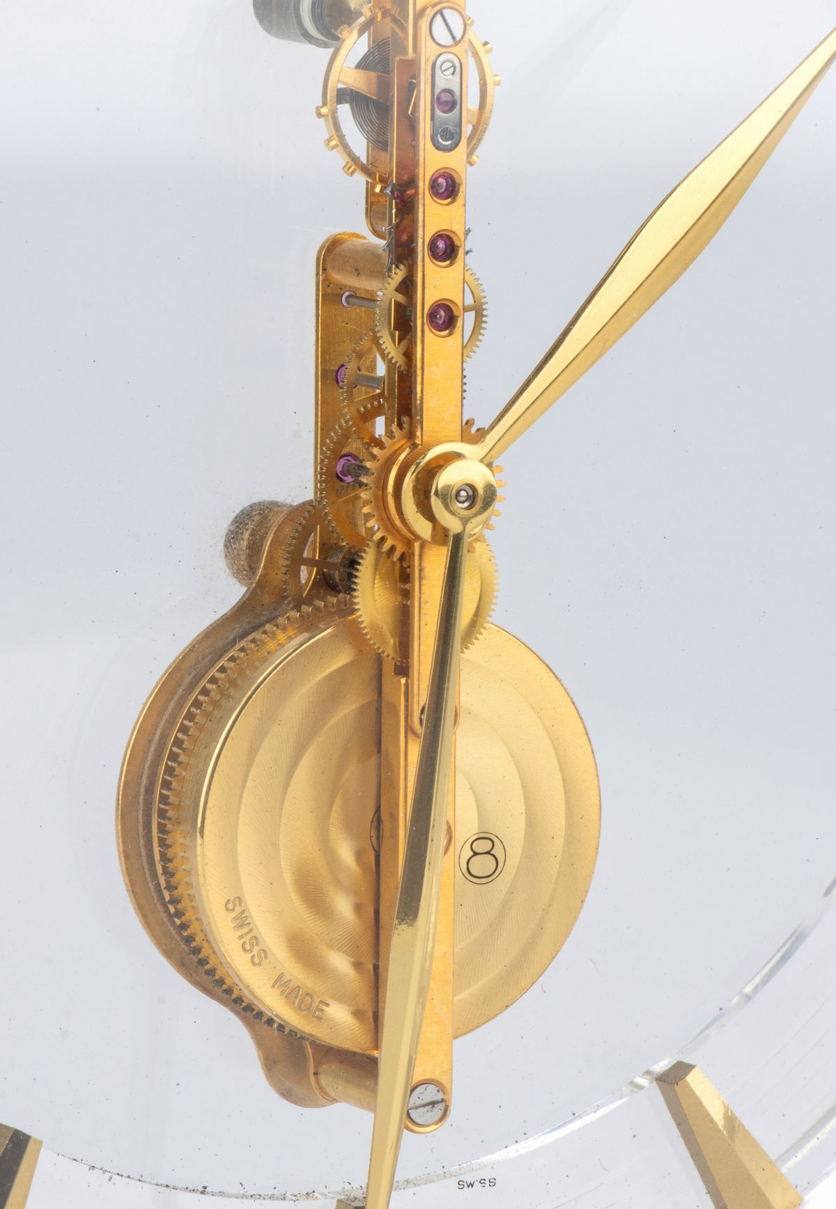 Jaeger Lecultre: Orologio Scheletrato in Ottone e Lucite Ref. 420, Anni '70