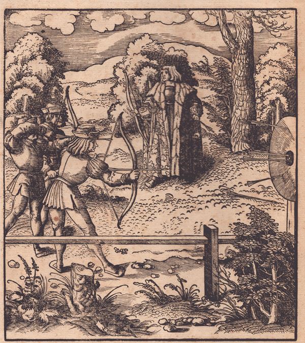 Leonhard Beck - Der Weisskunig learns archery