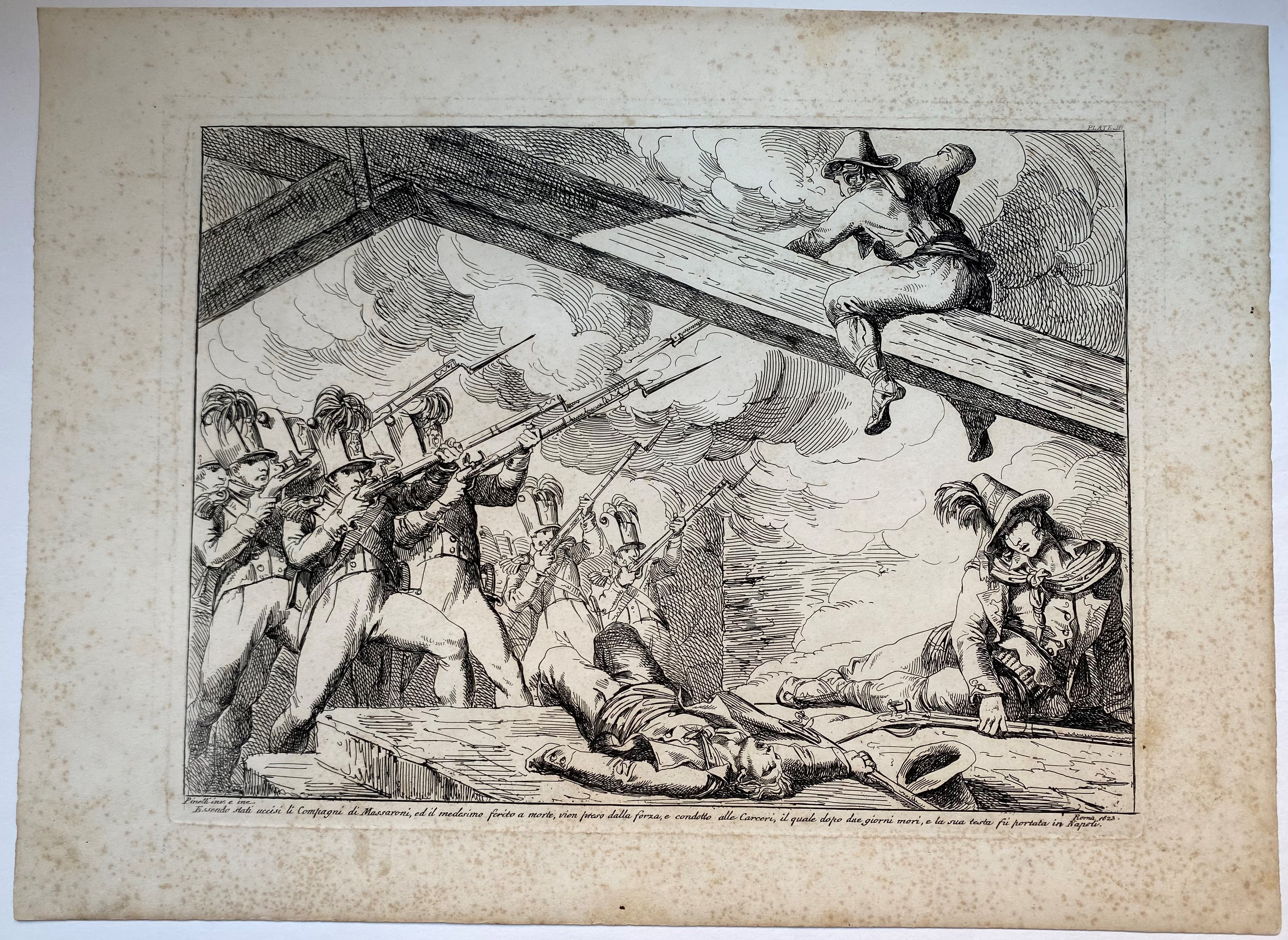 Bartolomeo Pinelli - Lotto di Tre Tavole dalla Storia di Brigante Massaroni