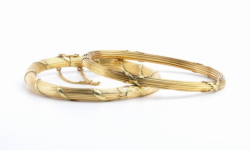 Coppia di Bracciali in Oro Giallo - Francia Inizio XX Secolo