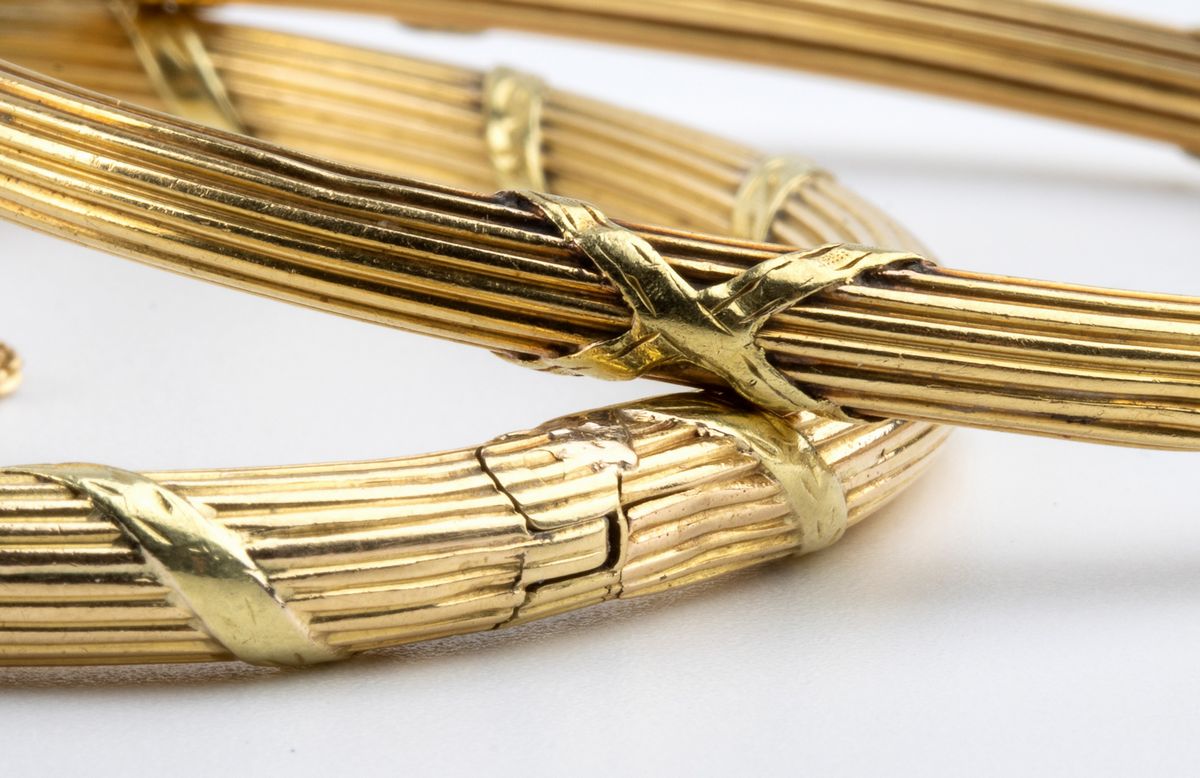 Coppia di Bracciali in Oro Giallo - Francia Inizio XX Secolo