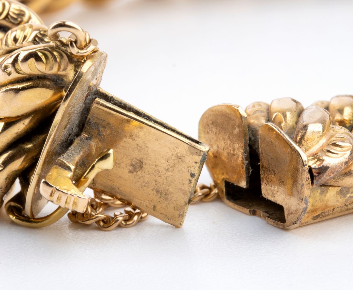 Bracciale a Maglie Intrecciate in Oro Giallo