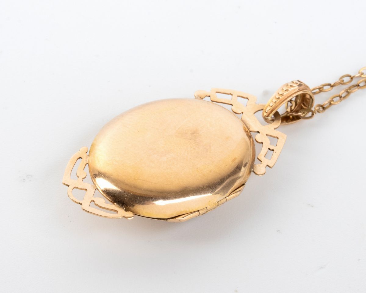 Girocollo in Oro con Pendente - Porta Foto e Spilla Oro con Pietre